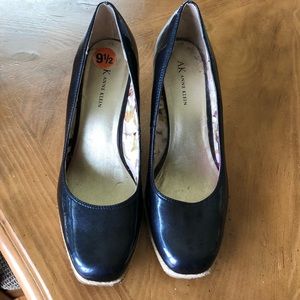 Anne Klein Navy Blue Wedge Espadrille